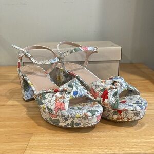 Bandolino Prezley Spring Platform Chunky Heels - Floral - 8M EUC